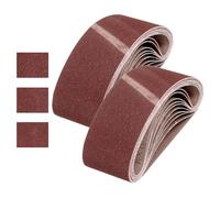 sourcing map 76mm x 533mm Sanding Belts, 30 Pcs 80/100/120 Grits Aluminum Oxide Abrasive Belt Sander File Belt for Woodworking, Metal Polishing, Knife Sharpener