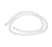 sourcing map 76pcs Cream White Cat's Eye Stone Beads 5mm Round Smooth Gemstone Crystal Loose Bead for Jewelry Making Bracelets Necklace Earrings DIY