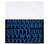 sourcing map 79 Pcs Glow in The Dark Letter Decals Decor, Blue Luminous Adhesive Wall Stickers, 3D Glowing Stickers for Ceiling Bedroom Bedding Room Decoration