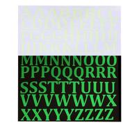 sourcing map 79 Pcs Glow in The Dark Letter Decals Decor, Green Luminous Adhesive Wall Stickers, 3D Glowing Stickers for Ceiling Bedroom Bedding Room Decoration