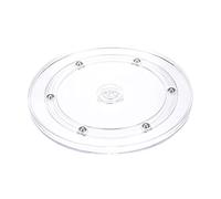 sourcing map 7inch Rotating Swivel Stand with Steel Ball Bearings Lazy Susan Base Turntable for Kitchen Corner Cabinets, Clear