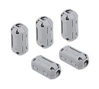 sourcing map 7mm Ferrite Cores Ring Clip-On RFI EMI Noise Suppression Filter Cable Clip, Grey 5pcs