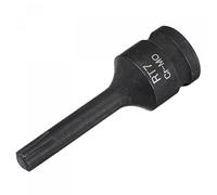 sourcing map 7mm Impact Ribe Bit Socket, 3/8" Square Drive 60mm Length CR-MO Metric Sizes