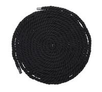 sourcing map 7mmx14.8Ft Black Cotton Rope, 3 Strand Cord