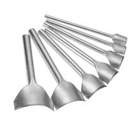 sourcing map 7pcs Arc-Shaped Leather Punch, 10mm-40mm, Leather Cutter Arch Curve, Belt End Cutter, Iron Flatter Curve Punch Tool for Crafting Strap Belt, Wallet and Bag