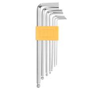 sourcing map 7pcs Ball End Hex Key Wrench Set 1.5/2/2.5/3/4/5/6mm 45# Steel L-Shape Hexagon Metric Wrenches Repairing Tool for DIY Bike Motorcycle Repair