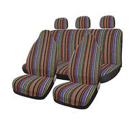sourcing map 7pcs Blanket Ethnic Style Bucket Seat Cover for Car Automotive