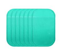 sourcing map 7pcs Car Dashboard Anti-Slip Mat 5.5" x 3" Universal Sticky Dash Pad Washable Reusable Car Non-Slip Mats for Phone Keys Sunglasses Electronic Devices, Green
