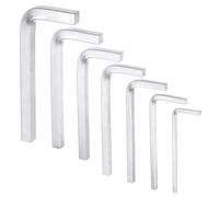 sourcing map 7pcs L-Shaped Square Head Wrench Set 3-10mm Chrome-Vanadium Steel 4 Points Bolt Wrench for Basic Home Repair DIY Project and General Applications, Silver