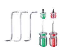 sourcing map 7pcs Offset Screwdriver Set PH3/PH2 PH2/PH1 PH2/SL6 Phillips Slotted Head Right Angle 90 Degree Screw Driver Double Ended Z-Type Hand Tool with Mini Big Screwdrivers