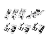 sourcing map 7pcs Rolled Hem Presser Foot Set 6 Size Wide & Narrow Low Shank Sewing Machine Presser Foot for Household Multi-Function Sewing Machines