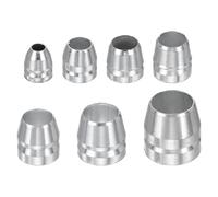 sourcing map 7pcs Round Axe Handle Wedge Kit 8/10/12/14/16/18/20mm Bright Safety Metal Handle Wedges Hammer for Axe Claw Hammer Sledge, Silver
