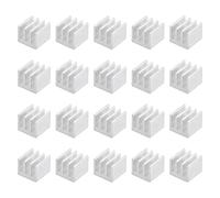 sourcing map 7x7x6mm Silver Tone Thermal Self Adhesive Aluminum Heatsink Electronics Cooler 20 Pcs