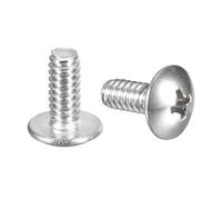 sourcing map #8-32 x 3/8" Truss Head Phillips Machine Screws, Full Thread, Phillips Drive, 304 Stainless Steel 18-8, Quantity 50