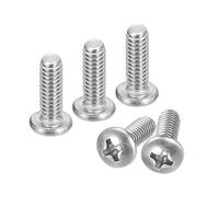 sourcing map #8-32x1/2" Pan Head Machine Screws, 304 Stainless Steel Screw, Phillips Drive, Fully Threaded, Bright Finish, Pack of 20