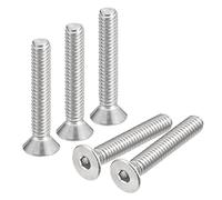 sourcing map #8-32x1" Flat Countersunk Head Socket Cap Screws, 25Pcs 304 Stainless Steel Hex Socket Flat Head Screws, Full Thread, Countersunk Bolts