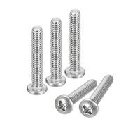 sourcing map #8-32x1" Pan Head Machine Screws, 304 Stainless Steel Screw, Phillips Drive, Fully Threaded, Bright Finish, Pack of 50