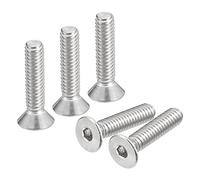 sourcing map #8-32x3/4" Flat Countersunk Head Socket Cap Screws, 50Pcs 304 Stainless Steel Hex Socket Flat Head Screws, Full Thread, Countersunk Bolts