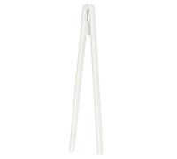 sourcing map 8.7" Silicone Toast Tongs, Kitchen Tong Heat Resistant Kitchen Utensil for Cooking Toaster Salad Food BBQ Pan Bacon Fried Steak, White