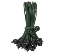 sourcing map 8" Balls Bungee Cords, 30 Pcs Bungee Cords with Balls Elastic Tarp Tie Downs for Tents, Camping, Tarp, Posters, Expander Loops, Tarpaulin Holders, Tarpaulin Rubber (Green/Black)