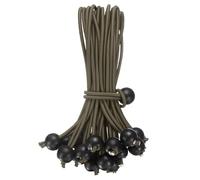sourcing map 8" Balls Bungee Cords, 30 Pcs Bungee Cords with Balls Elastic Tarp Tie Downs for Tents, Camping, Tarp, Posters, Expander Loops, Tarpaulin Holders, Tarpaulin Rubber (Khaki/Black)