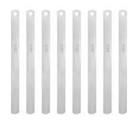 sourcing map 8 Blades Metric Steel Feeler Gauge, 0.03mm Thickness Filler Gauge, Offset Valves, Guitar Gauge Gage Measuring Tool, for Gap Width Thickness Measuring