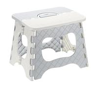 sourcing map 8" Folding Step Stool for Adults 165 lbs Capacity Non-Slip Step Stool with Handle Collapsible Foot Stools, Grey Small Stepping Stool for Bathroom, Bedroom, Kitchen