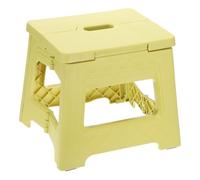 sourcing map 8" Folding Step Stool for Adults 88 lbs Capacity Non-Slip Step Stool with Handle Collapsible Foot Stools, Yellow Small Stepping Stool for Bathroom, Bedroom, Kitchen