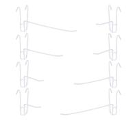 sourcing map 8 Grid Wall Hooks, 2/4/6/8 Inch Grid Wall Panel Display Hooks for Retail Stores, Home Office, Garage Storage, White