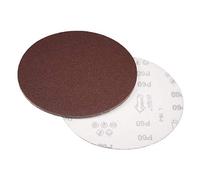 sourcing map 8" Hook and Loop Sanding Discs 60 Grit Aluminum Oxide Sandpaper for Random Orbit Sander Wood Metal Dry Polishing 5pcs