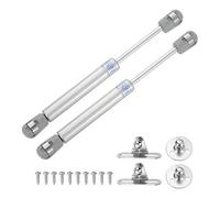 sourcing map 8 Inch 150N/33lb Gas Shock Strut Lift Support, Gas Spring for RV, Bed Floor, Hatch Door, TV Cabinet, Box Lid (Silver, Set of 4)