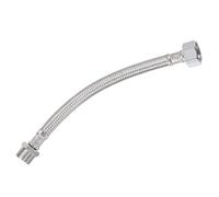 sourcing map 8 Inch Long Faucet Supply Line Connector, G1/2 Female Compression Thread x G3/8 Male Connector Straight Thread 304 Stainless Steel Water Supply Hose Line