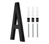 sourcing map 8 Inch Modern House Number, Acrylic Floating House Number for Outside Address Sign for House with Nail Kit for Mailbox Yard Home Front Door (Letter A, Matte Black)