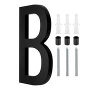 sourcing map 8 Inch Modern House Number, Acrylic Floating House Number for Outside Address Sign for House with Nail Kit for Mailbox Yard Home Front Door (Letter B, Matte Black)