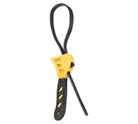 sourcing map 8 Inch Oil Filter Strap Wrench Adjustable Rubber Strap Wrench with Reinforced Belt for Industry Household Pipe Mechanics Plumber Jar Opener, Yellow