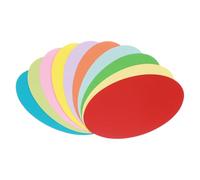 sourcing map 8 Inch Oval Card Stock, 60 Pcs Colored Cutouts Paper Thick Cardstock Coaster for DIY Craft Projects Classroom Bulletin Board Decor, Assorted Color