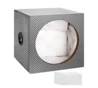 sourcing map 8 Inch Ported Wooden Speaker Enclosure, Black White Single Vented Subwoofer Box Car Audio Truck Speaker Boxes for DIY Home Vehicle Audio Custom Sound Supplies