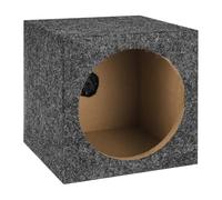 sourcing map 8 Inch Ported Wooden Speaker Enclosure, Gray Single Vented Subwoofer Box Car Audio Truck Speaker Box for DIY Home Vehicle Audio Custom Sound Supplies