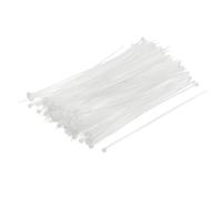 sourcing map 8 Inch White Zip Ties, 500 Pcs Cable Ties Nylon Strip Zip Wire Cable Heavy Duty Tie Fastener Off for Outdoor Use Garden