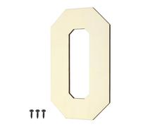sourcing map 8 Inch Wooden Letters and Numbers, Unfinished Wood Cutouts Large Letter Paintable Wood Letter with Self-Tapping for DIY Crafts Wall Wedding Birthday Party Decoration, O Shape