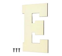 sourcing map 8 Inch Wooden Letters and Numbers, Unfinished Wood Cutouts Large Letter Paintable Wood Letter with Self-Tapping for DIY Crafts Wall Wedding Birthday Party Decoration, E Shape