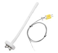 sourcing map 8" K Type Ceramic Kiln Furnace Thermocouple Sensor Probe for Muffle Furnace Oven, with 3.3ft Thermocouple Wire, High Temperature 1100°C 1.5x200mm