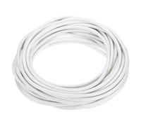 sourcing map 8 Meter/26.24ft 11AWG High Temp Wire, Flexible Mica Cable, Insulated 500 Degrees Celsius High Temperature Braided Wire Cable Resistant Electrical for Lamp Boiler Heater, White