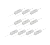 sourcing map 8 Ohm Ceramic Cement Resistor, 7W Power Wirewound Horizontal Cement Resistor Kit Tolerance 5% for Audio Equipment Power Adapters Frequency Divider Circuit Board(Pack of 10)