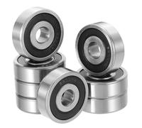 sourcing map 8 Pack 6300 2RS Deep Groove Ball Bearings, 10 x 35 x 11mm Chrome Steel Double Rubber Seal Bearing for Electric Motor, Home Appliances, Garden Machinery, (ABEC5)