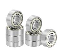 sourcing map 8 Pack 696ZZ Deep Groove Ball Bearings, 6x15x5mm Chrome Steel Double Shield Bearing for Electric Motor, Home Appliances, Garden Machinery, (ABEC5)