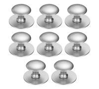 sourcing map 8 Pack Adhesive Cabinet Knobs, Stainless Steel Stick on Drawer Knobs, Round Self-Stick Instant Cabinet Handle Pulls for Window Wardrobe Cupboard Drawer Closet, Silver