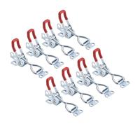 sourcing map 8 Pack Adjustable Toggle Clamp, Metal Pull Latch Clamp, 4001 Style Quick Release Pull Latch Toggle Clamp, for Cupboard Box Trunk Case, Red Not Included Screw
