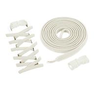 sourcing map 8 Pack Elastic Tieless Shoe Laces No Tie Flat Shoelaces Stretch Shoes Strings for Adults Sneakers, Beige