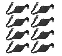 sourcing map 8 Pack Mic Belt, 27" to 39" Adjustable Elastic Sweat Absorbent Microphone Pack Belt for Microphone Holder, Theatre Mic, Black